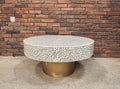 Grey Floral Bone Inlay Coffee Table | Lucky Furniture & Handicrafts.
