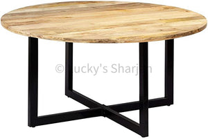 Round Mango Wood Table | Lucky Furniture & Handicrafts.