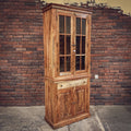 Classic Glass Acacia wood cabinet | Lucky Furniture & Handicrafts.