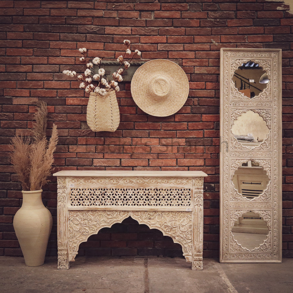Mehrab design carved console | Lucky Furniture & Handicrafts.