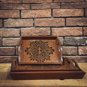 Boho Wooden Decor Tray | Lucky Furniture & Handicrafts.