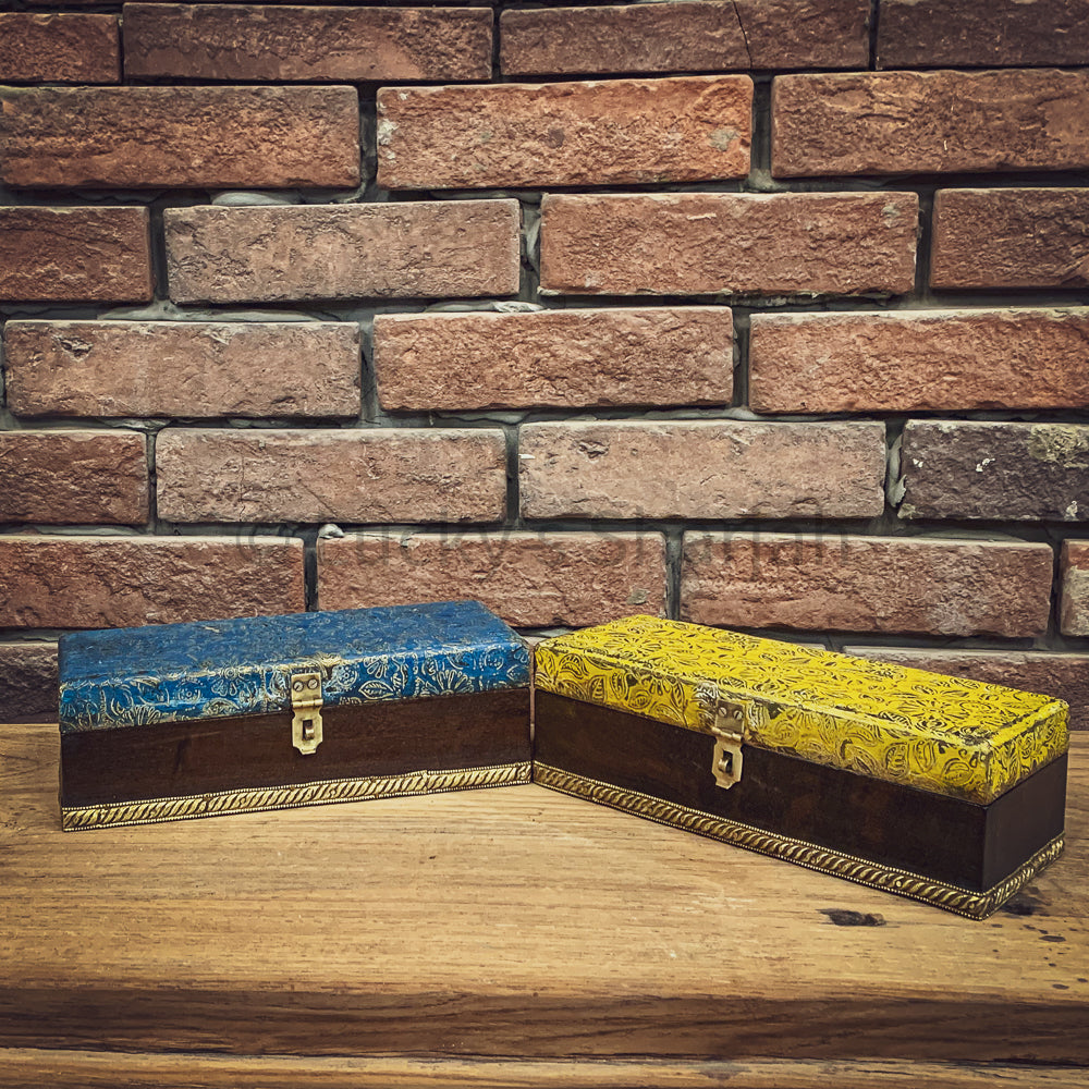 Painted brass inlay box | Lucky Furniture & Handicrafts.
