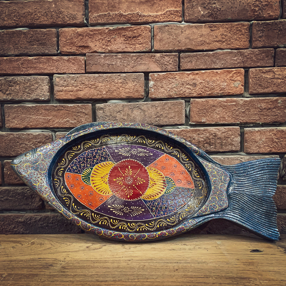 Fish design handpainted tray | Lucky Furniture & Handicrafts.