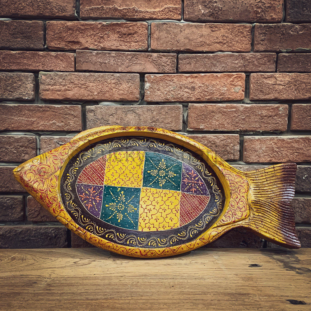 Fish design handpainted tray | Lucky Furniture & Handicrafts.