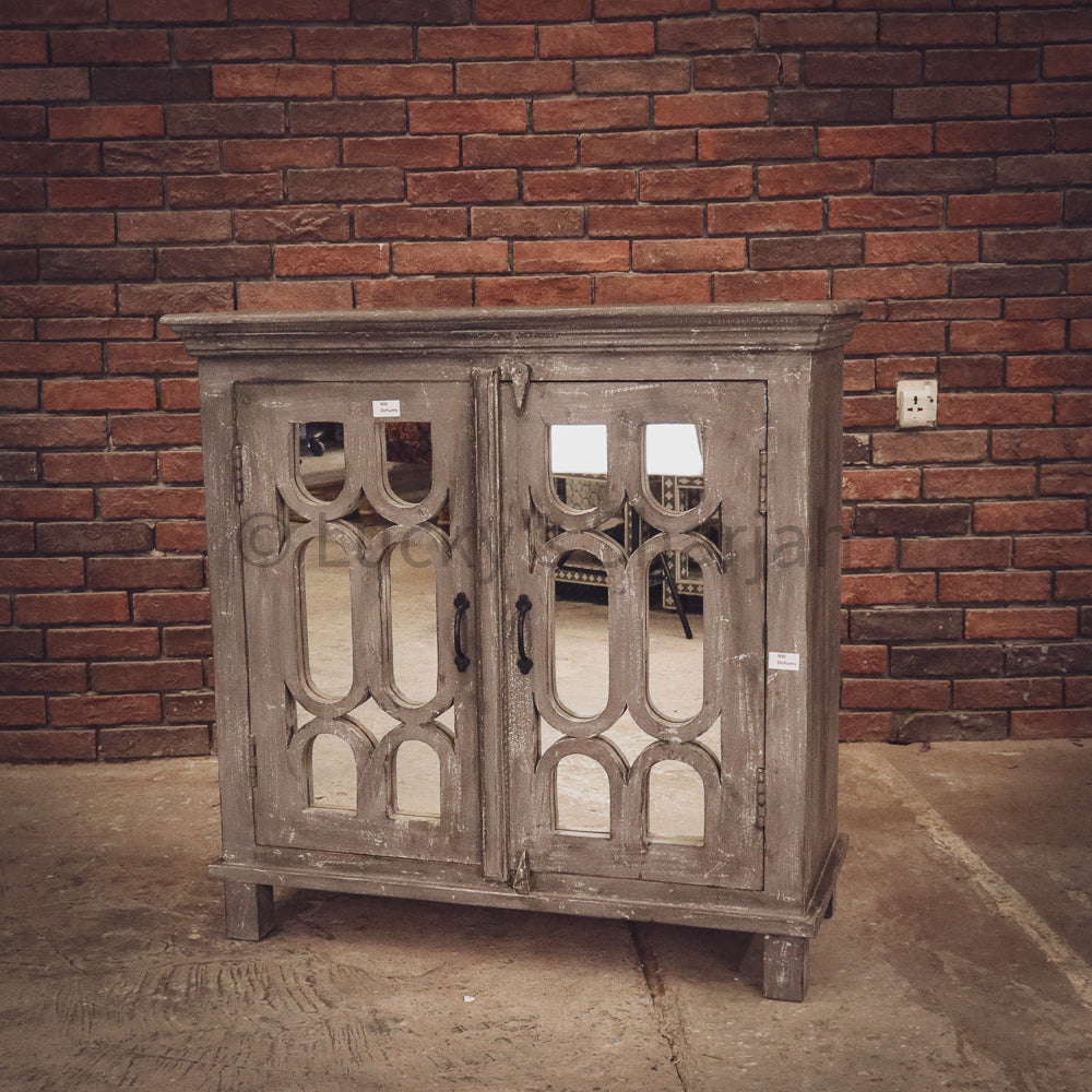 Grey Wash Geometric Sideboard | Lucky Furniture & Handicrafts.