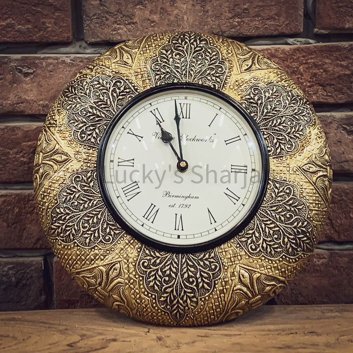 Brass inlay wall clock CK1 | Lucky Furniture & Handicrafts.