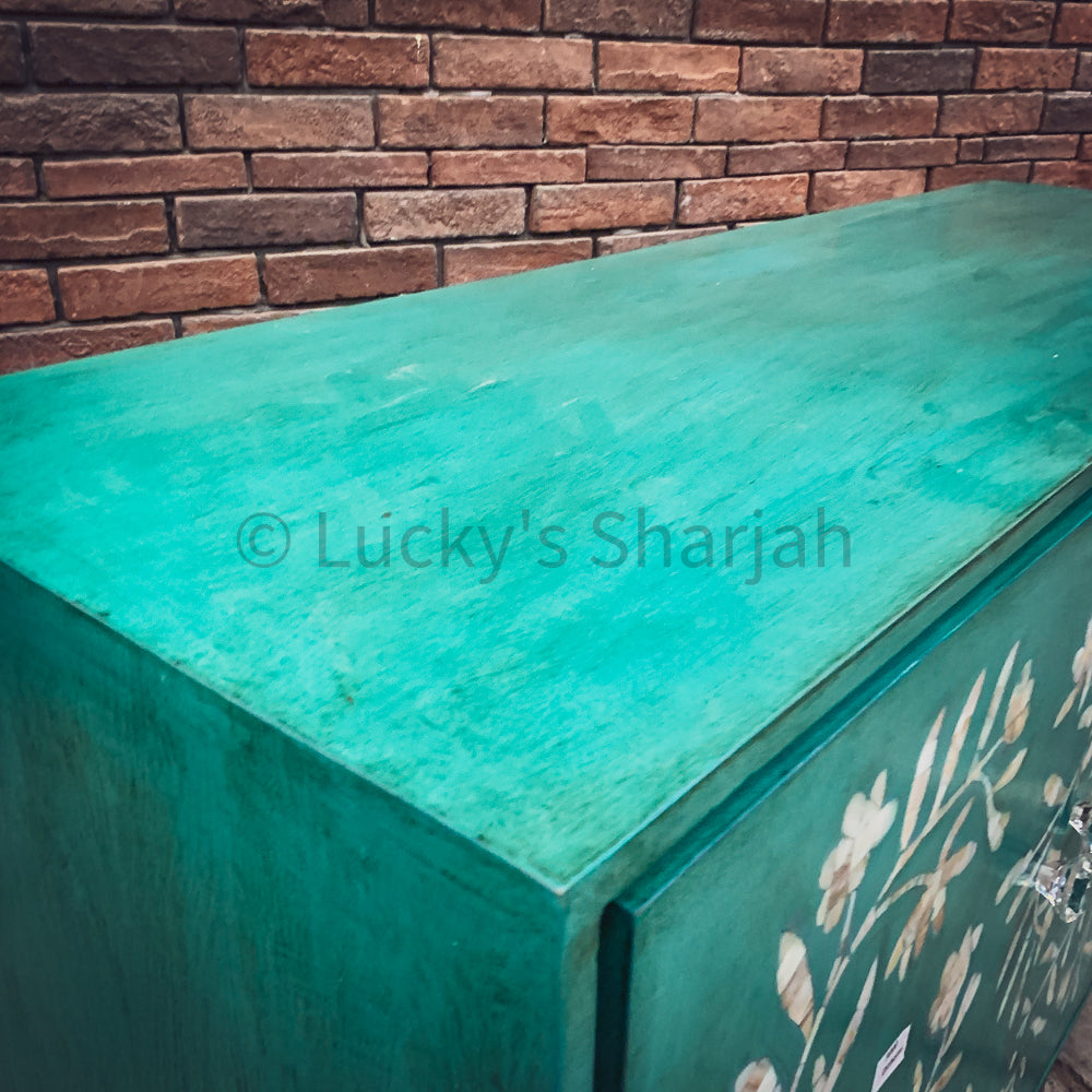 Royal Green Bone inlay sideboard | Lucky Furniture & Handicrafts.