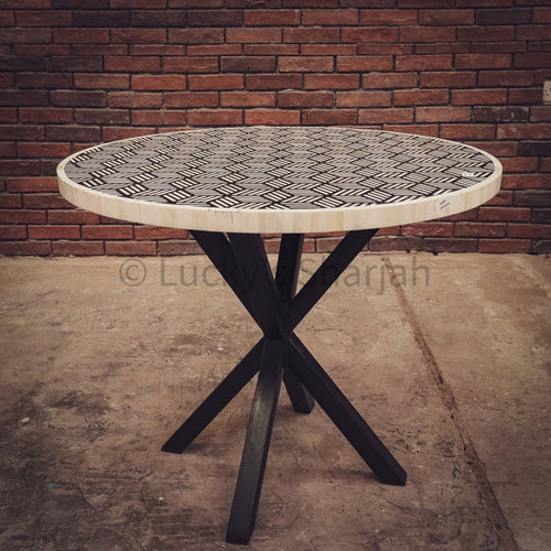 Bone Inlay Geometric Table | Lucky Furniture & Handicrafts.