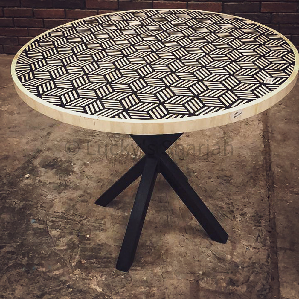 Bone Inlay Geometric Table | Lucky Furniture & Handicrafts.