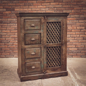 Vintage Lattice Patti Cabinet | Lucky Furniture & Handicrafts.
