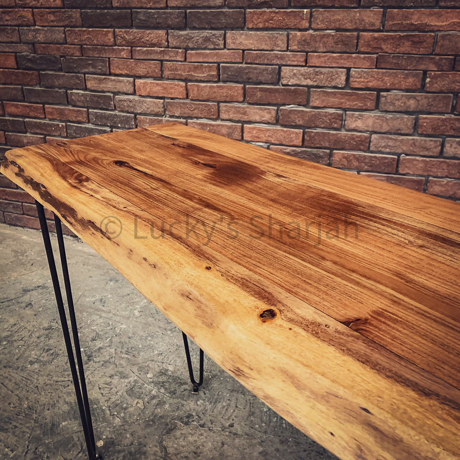 Acacia Live Edge Wood hairpin console | Lucky Furniture & Handicrafts.