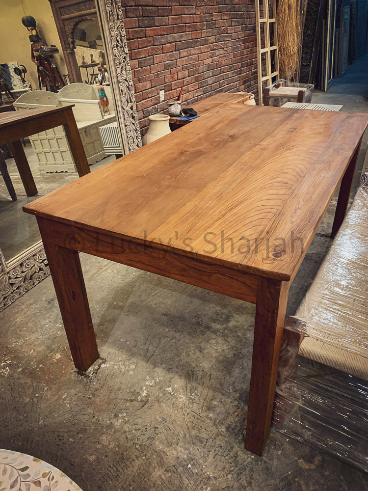 Teak wood full wooden dining table | Lucky Furniture & Handicrafts.