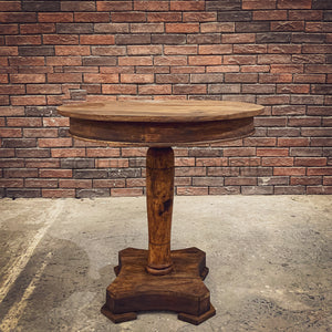 Mango wood round table pedestal | Lucky Furniture & Handicrafts.