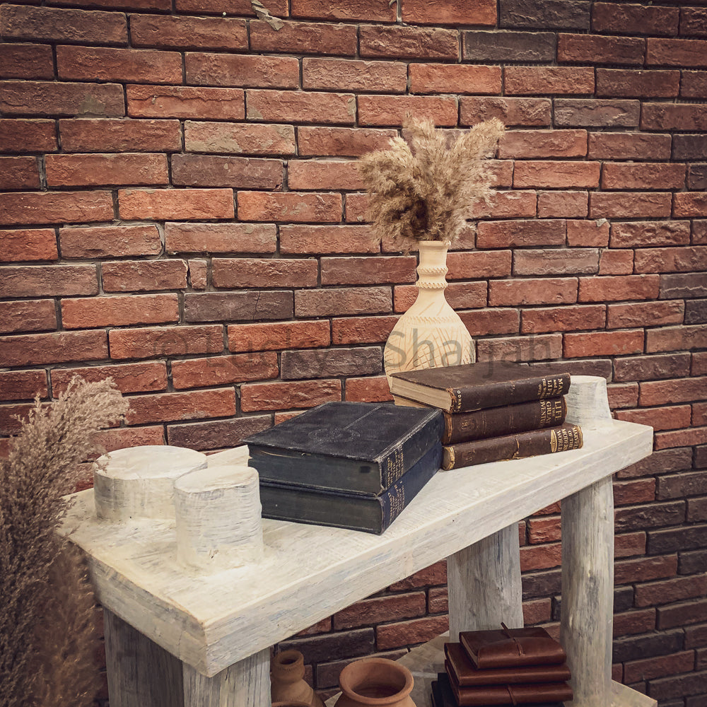 Bamboo Log Shelf whitewash | Lucky Furniture & Handicrafts.