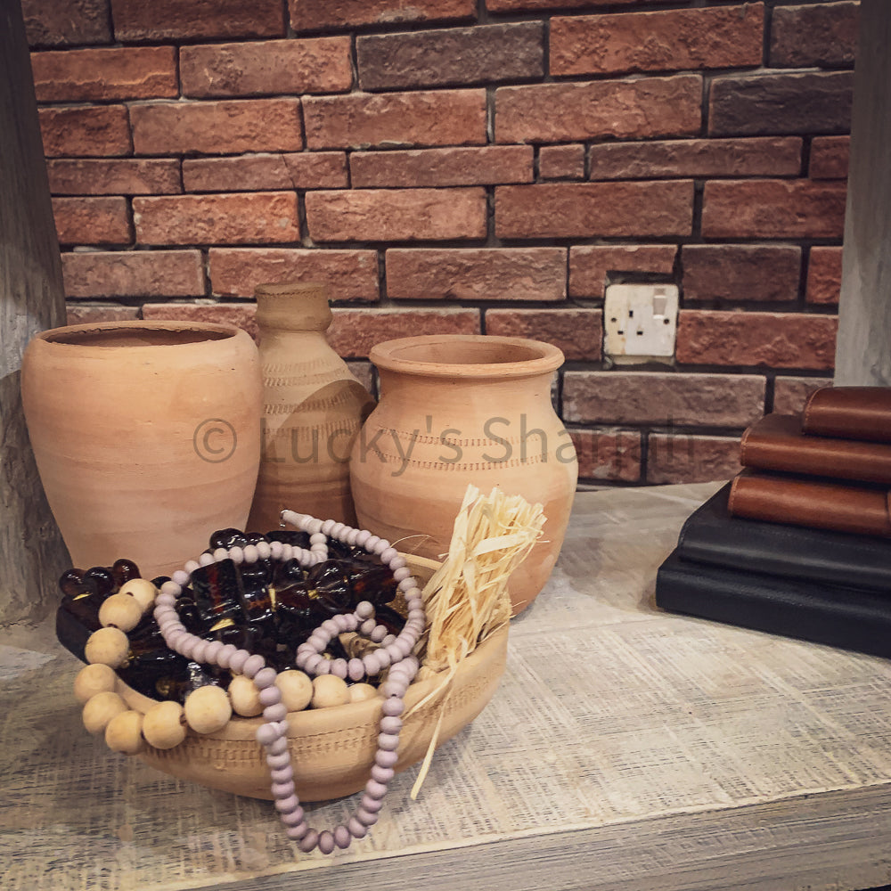 Bamboo Log Shelf whitewash | Lucky Furniture & Handicrafts.