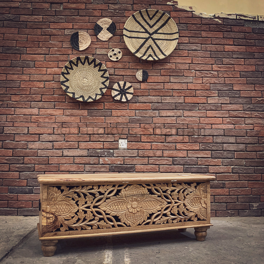Hand carved floral box | Lucky Furniture & Handicrafts.