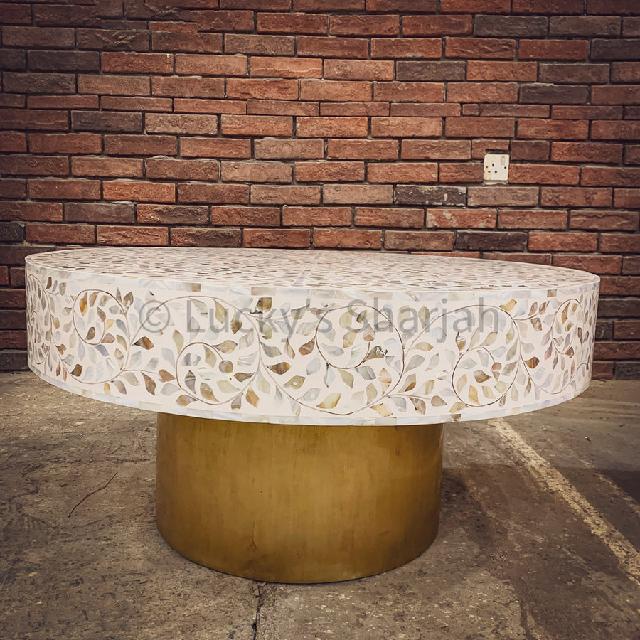 Floral mother of pearl coffee table | Lucky Furniture & Handicrafts.