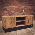 Industrial Iron Studded Tv stand 2 door | Lucky Furniture & Handicrafts.