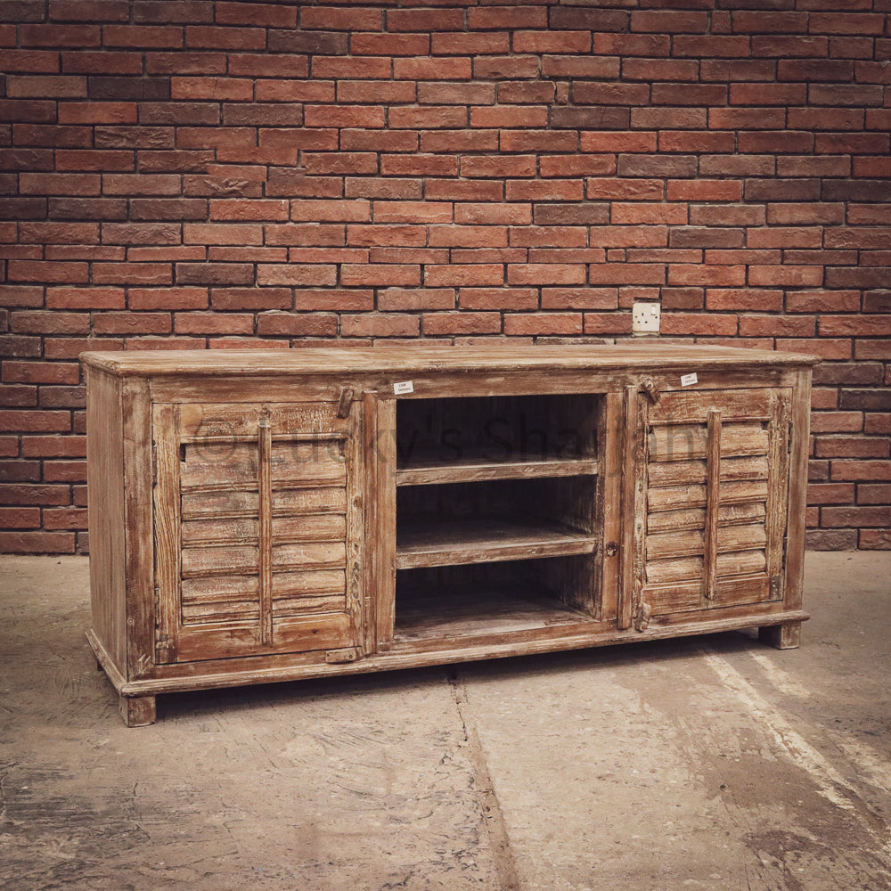 Cottage Chic Shutter Tv stand | Lucky Furniture & Handicrafts.