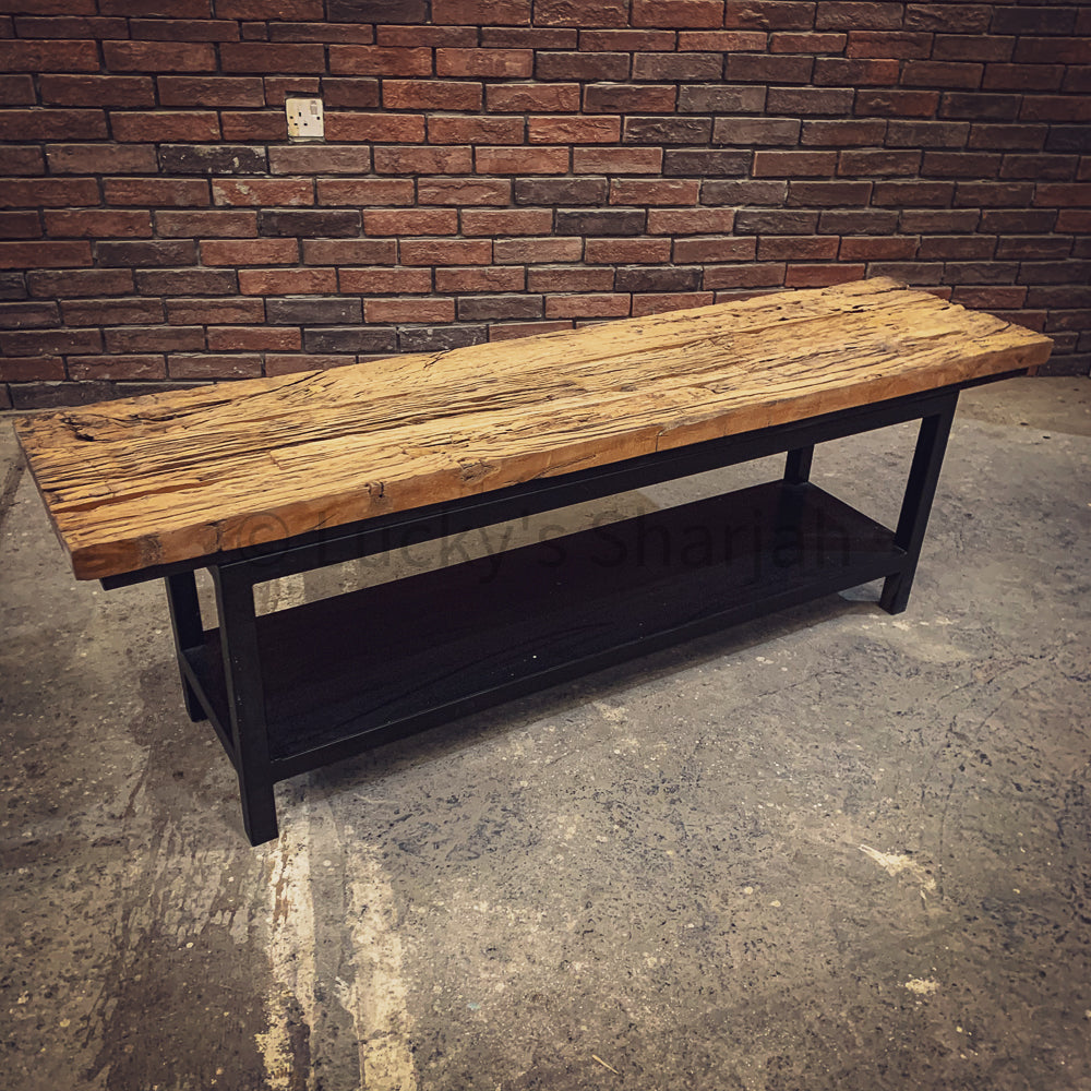 Railway Sleeper Minimalist Tv Stand | Lucky Furniture & Handicrafts.