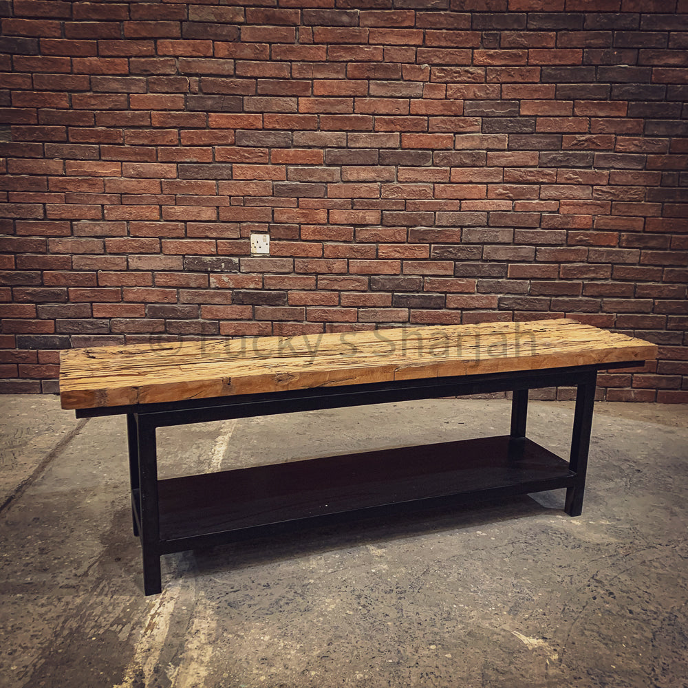 Railway Sleeper Minimalist Tv Stand | Lucky Furniture & Handicrafts.