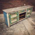 Multi color carved door tv stand | Lucky Furniture & Handicrafts.