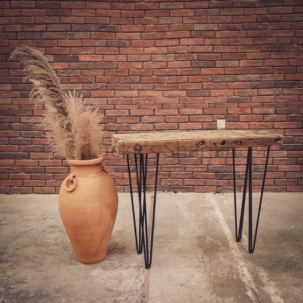 Aged Teak Minimalist console | Lucky Furniture & Handicrafts.