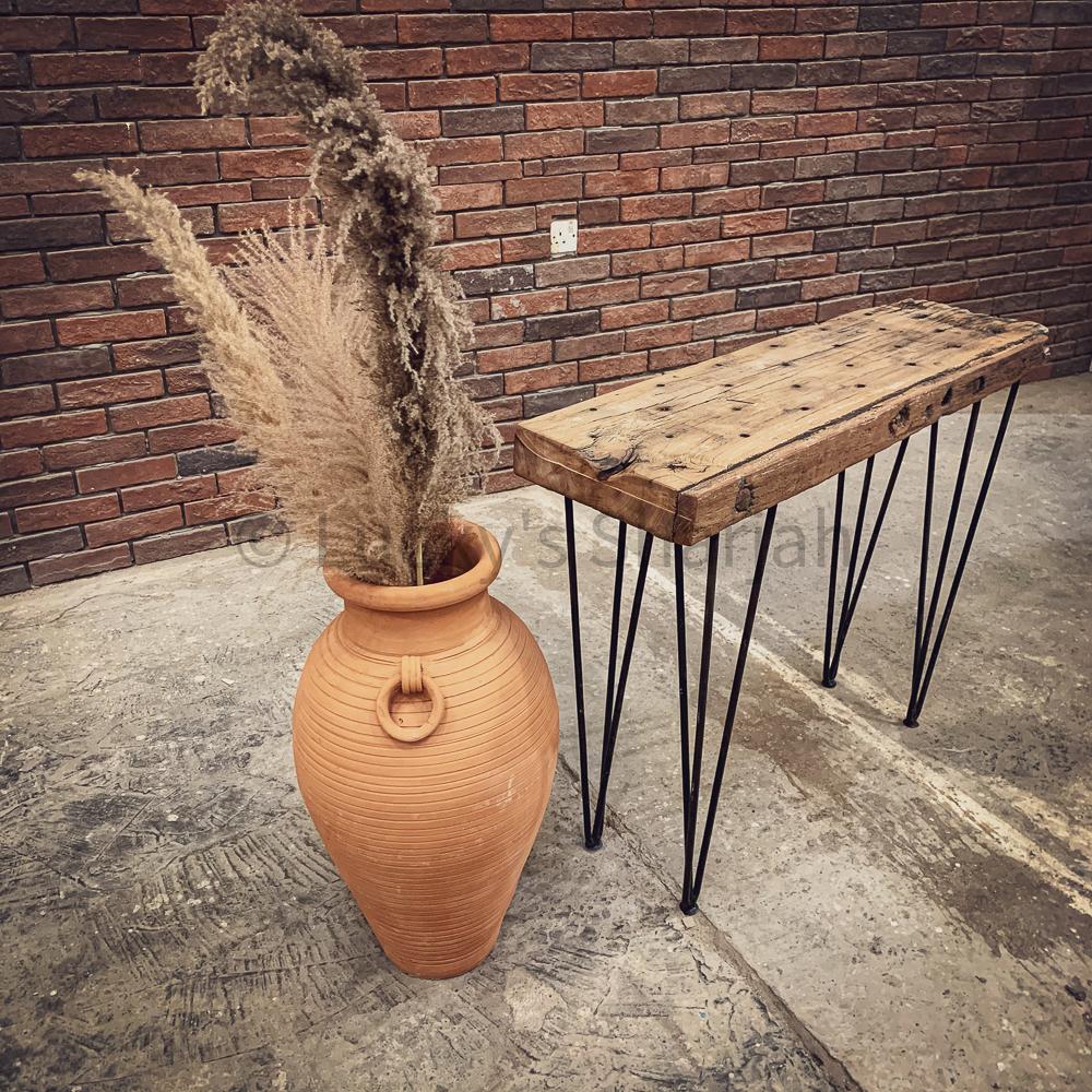 Aged Teak Minimalist console | Lucky Furniture & Handicrafts.