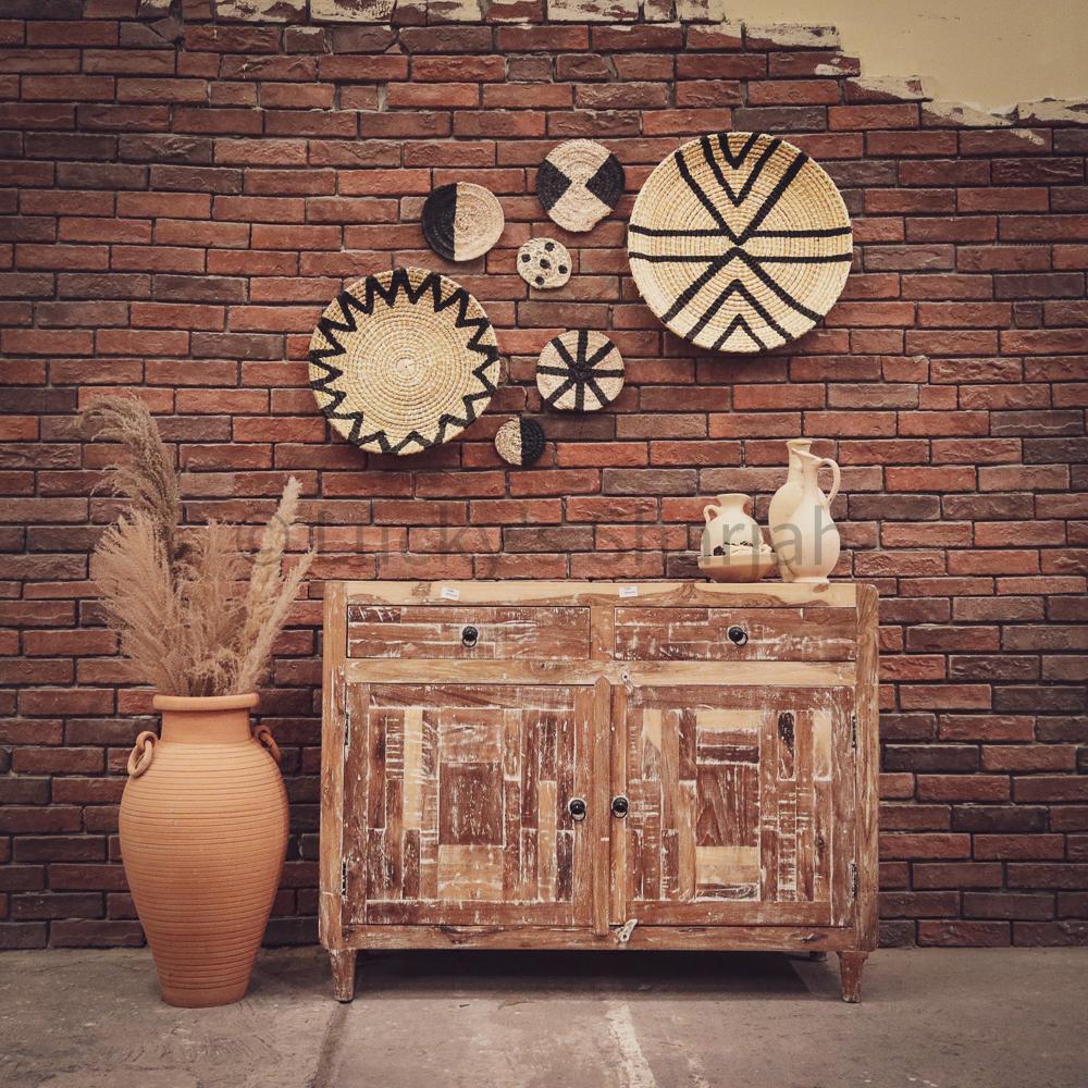 Teak Wood 2 draw sideboard | Lucky Furniture & Handicrafts.