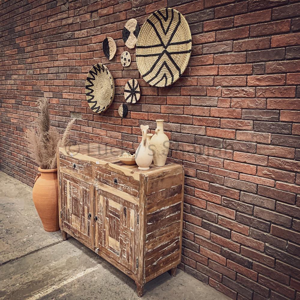 Boho Wall Basket 2 Tone | Lucky Furniture & Handicrafts.