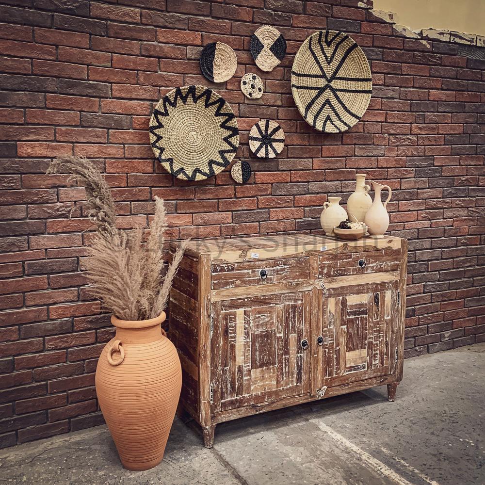 Teak Wood 2 draw sideboard | Lucky Furniture & Handicrafts.