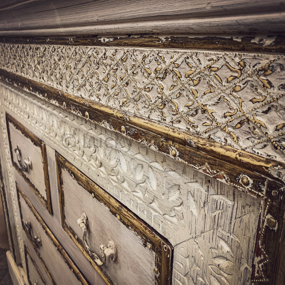 Carved brass inaly drawchest | Lucky Furniture & Handicrafts.
