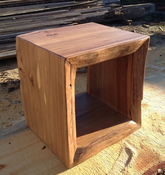 Live Edge Cube | Lucky Furniture & Handicrafts.