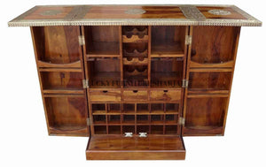 Brass Panel Folding Bar | Lucky Furniture & Handicrafts.