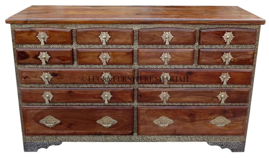 Brass Inlay Chest of Drawers | Lucky Furniture & Handicrafts.