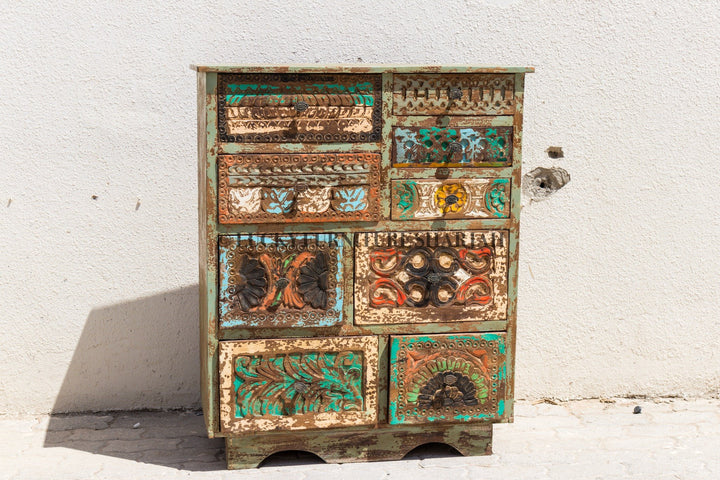 Carved Eclectic Chest of Drawers | Lucky Furniture & Handicrafts.