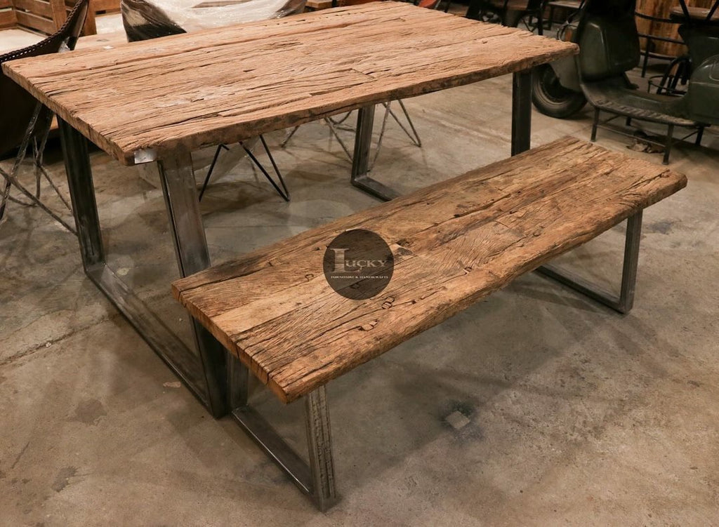 Railway Sleeper Dining Table | Lucky Furniture & Handicrafts.