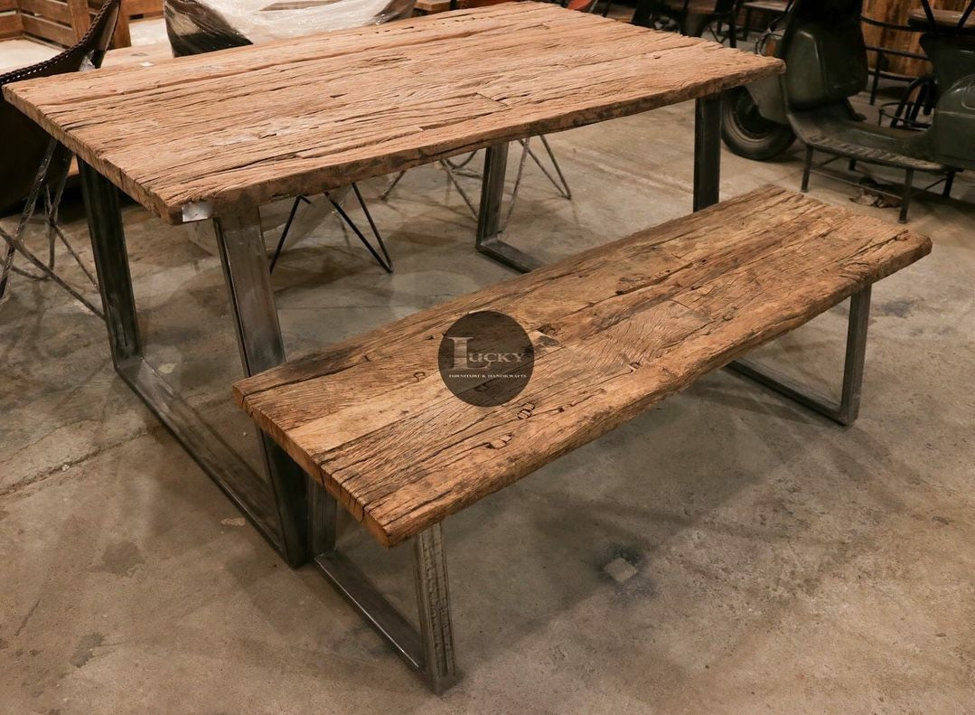 Railway Sleeper Dining Table | Lucky Furniture & Handicrafts.