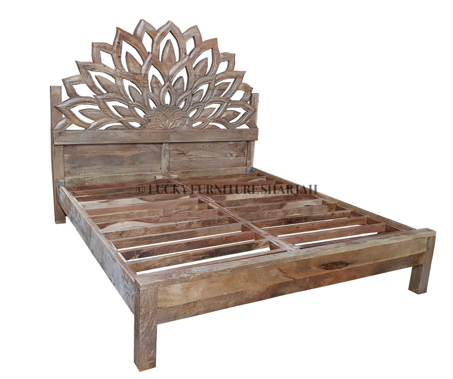 Boho Carved Bed | Lucky Furniture & Handicrafts.
