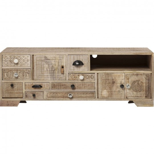 Tribal Carved TV Stand | Lucky Furniture & Handicrafts.
